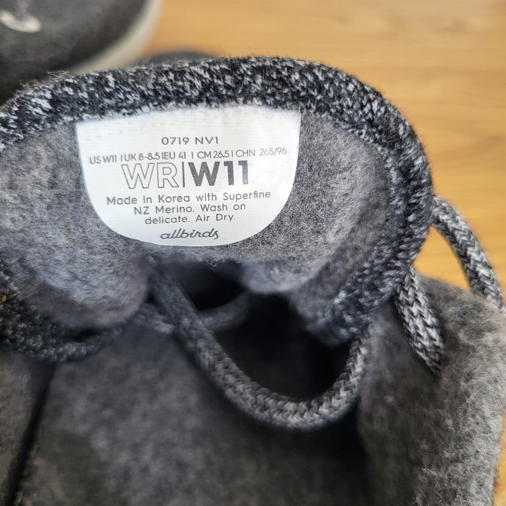 Allbirds Womens Casual Gray Knit Lightweight Sneakers Size 11 - Picture 8 of 10